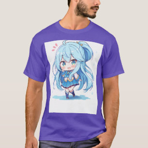 Camiseta chibi aqua