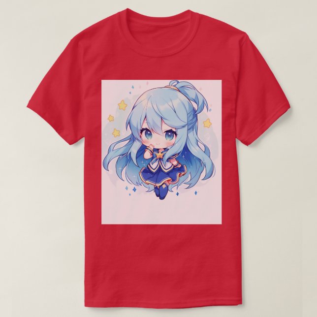 Camiseta chibi aqua 1 (Diseño del anverso)