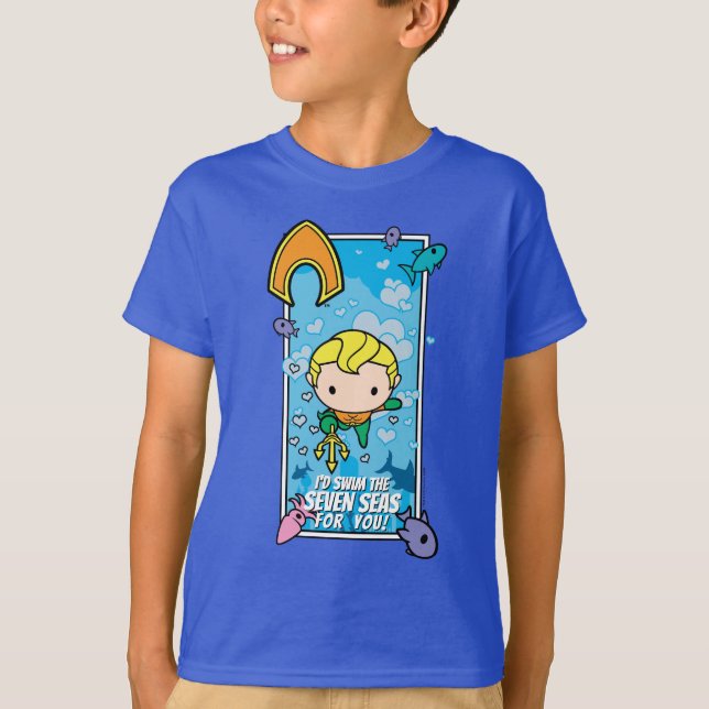 Camiseta Chibi Aquaman - Nadaré Los Siete Mares (Anverso)