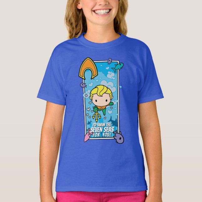 Camiseta Chibi Aquaman - Nadaré Los Siete Mares (Anverso)