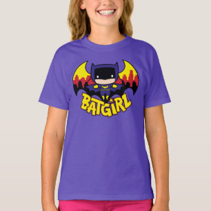Camiseta Chibi Batgirl Con Skyline Y Logo Gótico