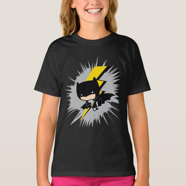 Camiseta Chibi Batman Lightning Kick (Anverso)