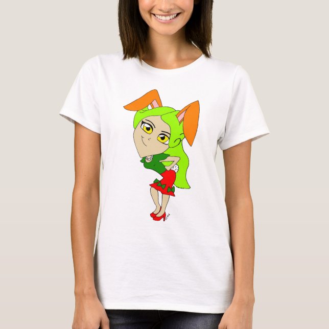 Camiseta chibi bunnygirl (Anverso)