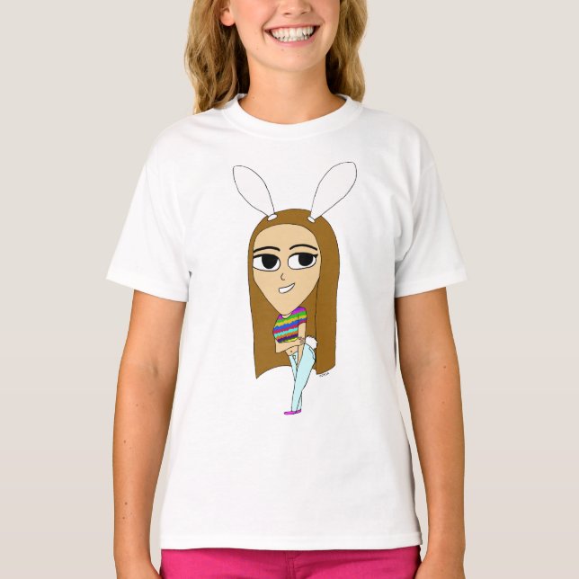 Camiseta chibi bunnygirl (Anverso)