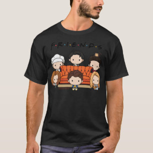 Camiseta Chibi Cast de Amigos con programa de TV divertido