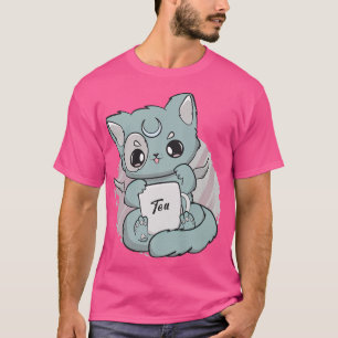 Camiseta Chibi Cat Con Tea Cup Anime Neko Angelcore