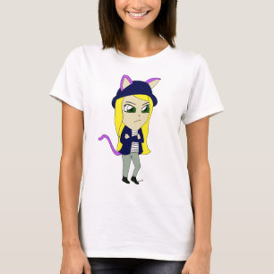 Camiseta chibi catgirl