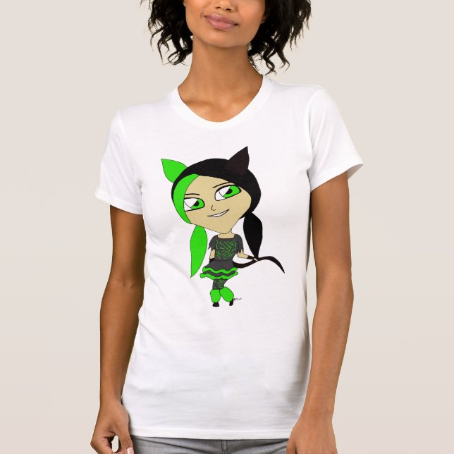 Camiseta chibi catgirl (Anverso)