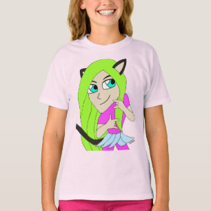 Camiseta chibi catgirl