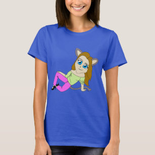 Camiseta chibi catgirl
