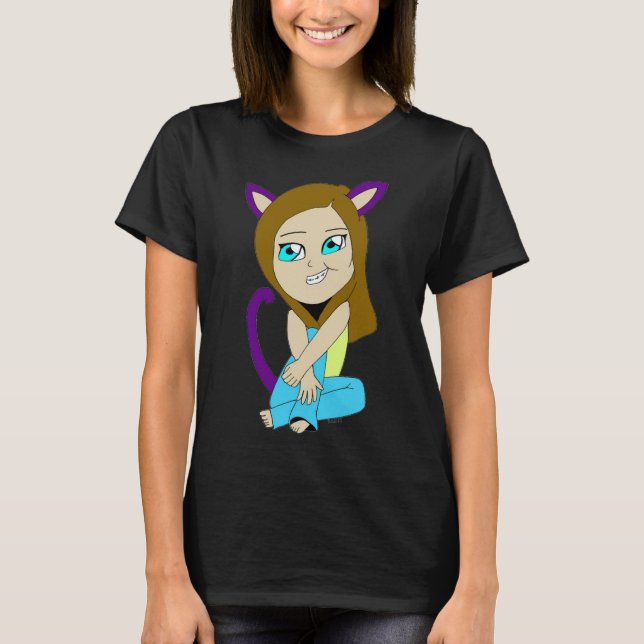 Camiseta chibi catgirl (Anverso)