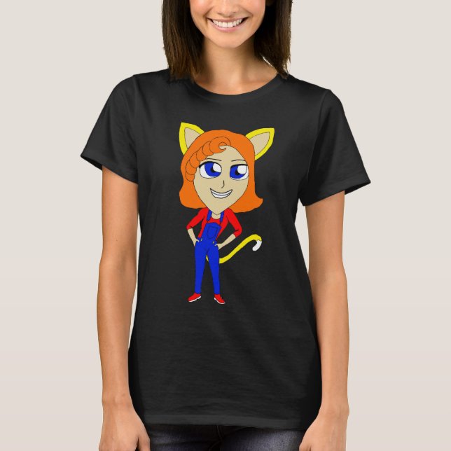 Camiseta chibi catgirl (Anverso)