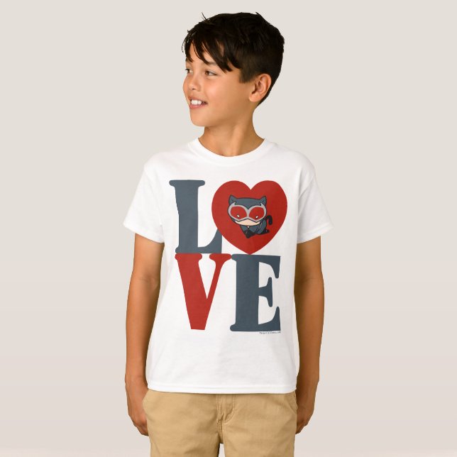 Camiseta Chibi Catwoman LOVE (Anverso completo)