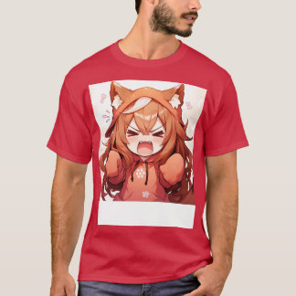 Camiseta chibi chica wear fox hoodie