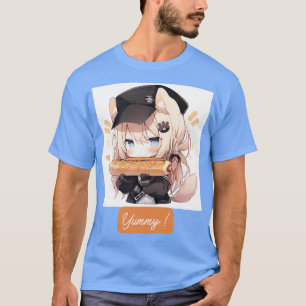 Camiseta Chibi come Perro caliente
