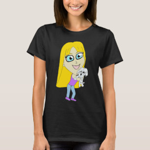 Camiseta Chibi con un elemento emergente