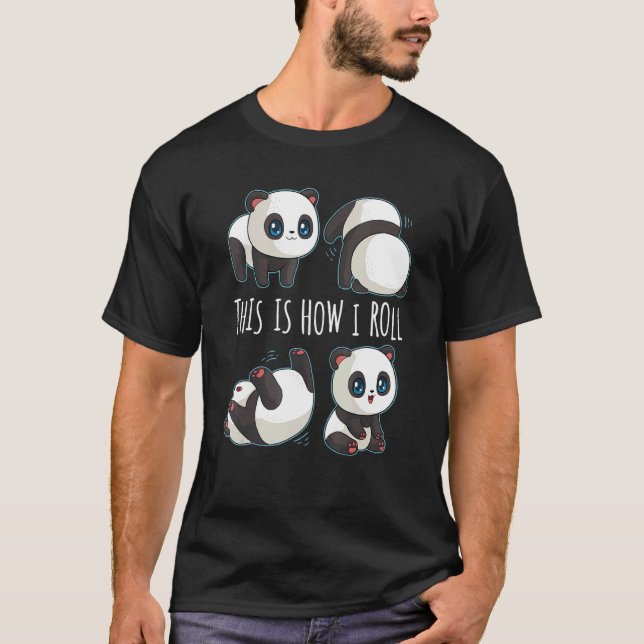 Camiseta Chibi Cute Panda Para Chicas Panda Panda Panda Pan (Anverso)