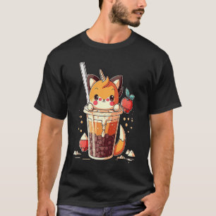 Camiseta Chibi Cute the Bubble Tea Fox Boba Tea