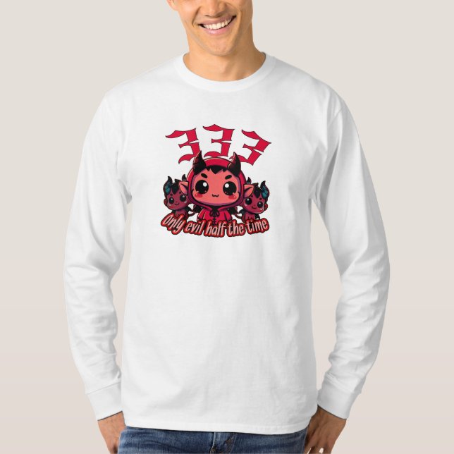 Camiseta Chibi Devil - 333 Sólo maldad la mitad del tiempo (Anverso)