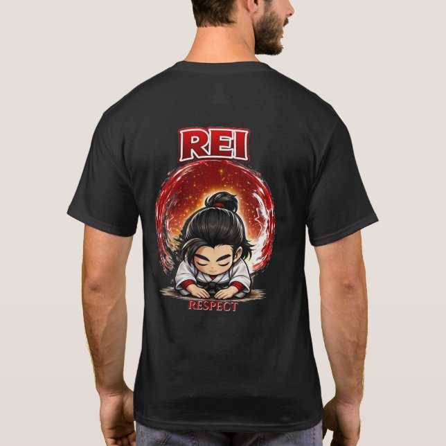 Camiseta Chibi Dojo Rei Respeto (Reverso)