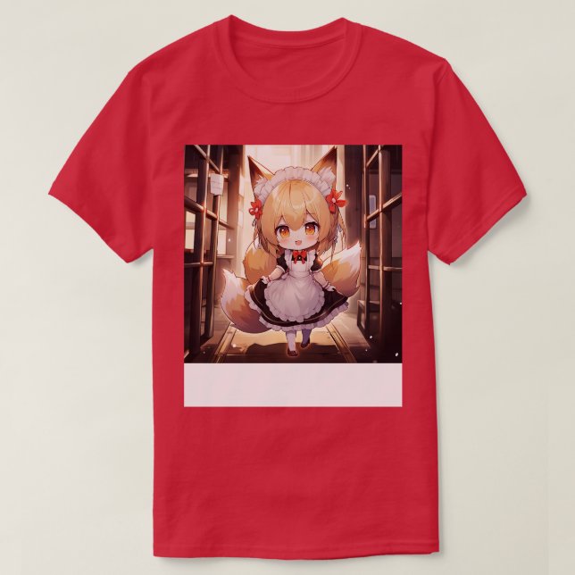 Camiseta Chibi Fox Maid (Diseño del anverso)