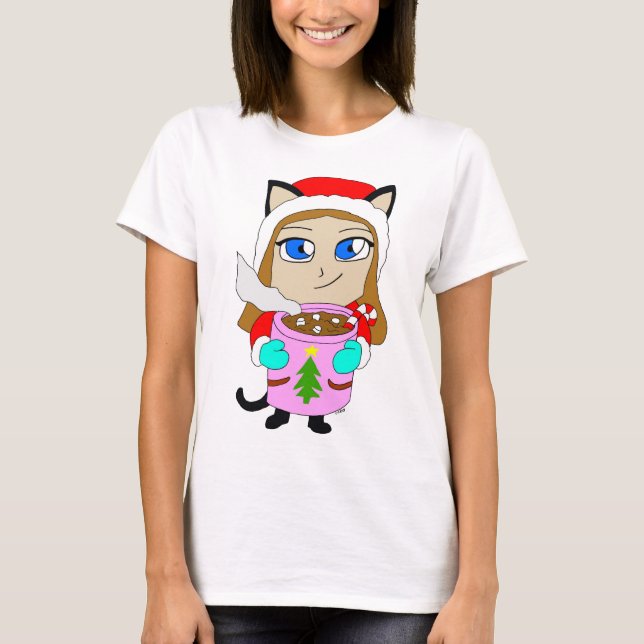 Camiseta chibi gatita  (Anverso)