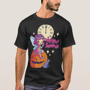 Camiseta Chibi hada hada y madrina calabaza halloweenT-Shir