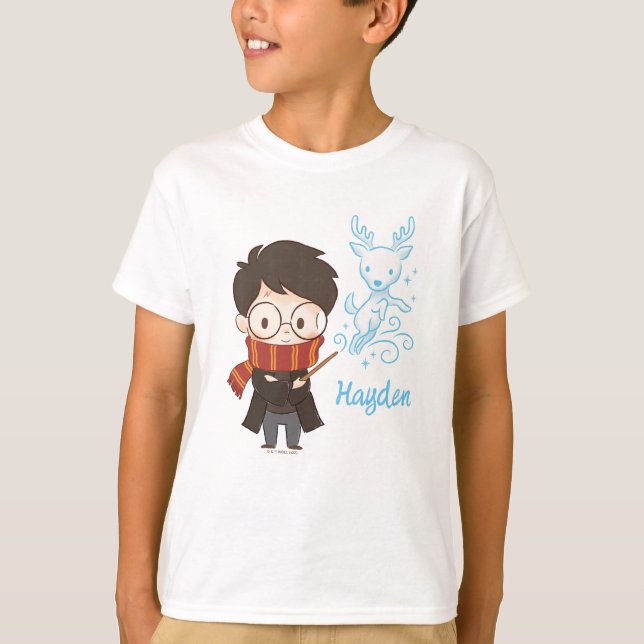 Camiseta Chibi HARRY POTTER™ Patrono (Anverso)