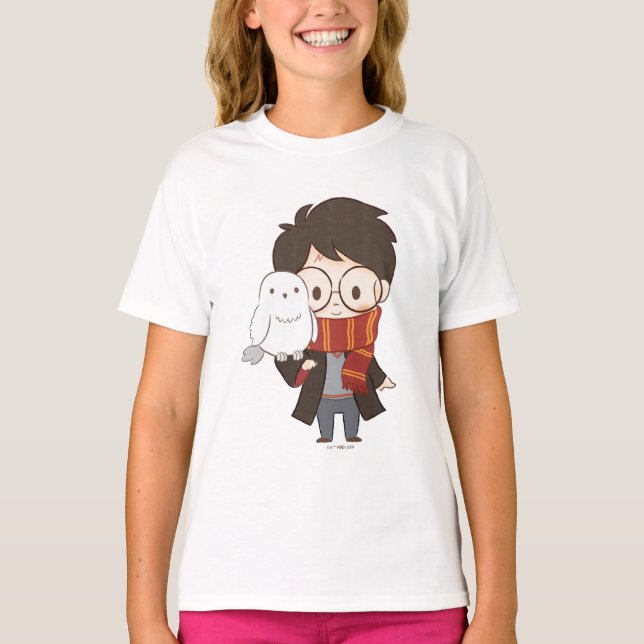 Camiseta Chibi HARRY POTTER™ y Hedwig (Anverso)
