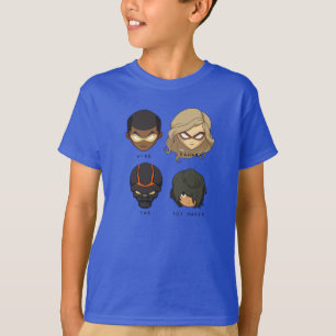 Camiseta Chibi Heroes 3/4 Sleeve T-Shirt (Black)