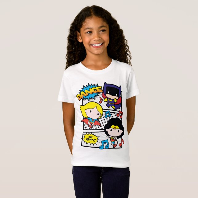 Camiseta Chibi Heroes Dancing (Anverso completo)