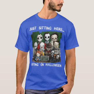 Camiseta Chibi Horror Acaba De Estar Esperando En Hallowee