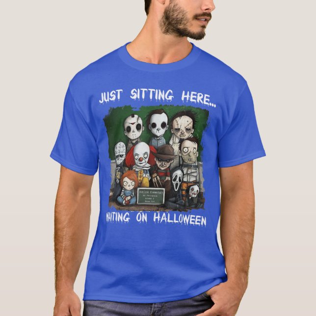 Camiseta Chibi Horror Acaba De Estar Esperando En Hallowee (Anverso)