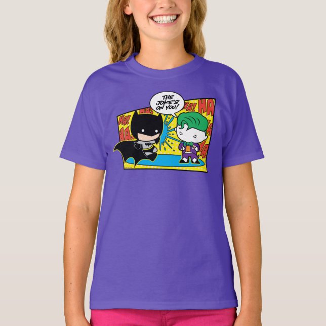 Camiseta Chibi Joker Pranking Chibi Batman (Anverso)