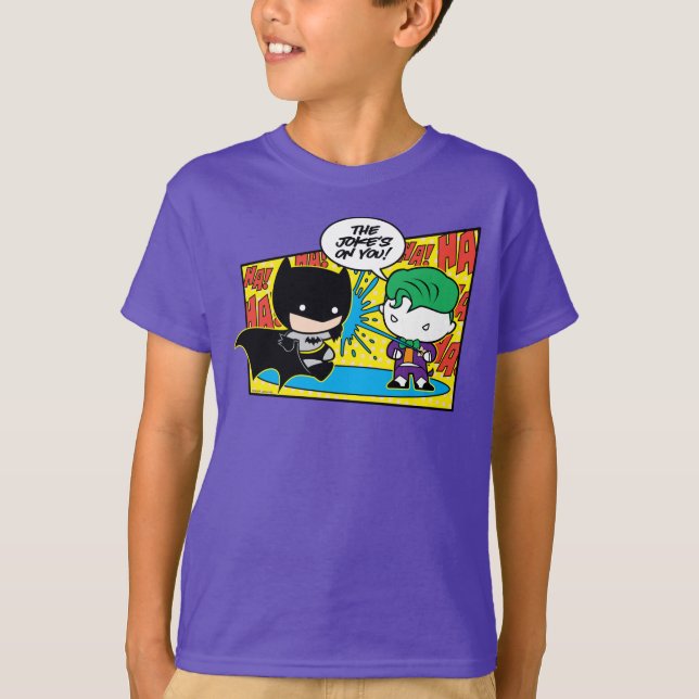Camiseta Chibi Joker Pranking Chibi Batman (Anverso)