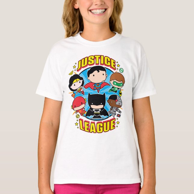 Camiseta Chibi Justice League Group (Anverso)