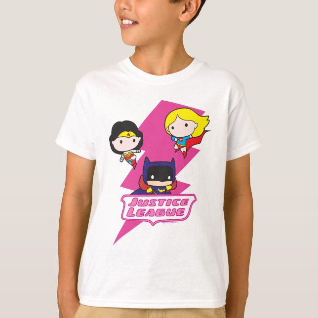 Camiseta Chibi Justice League Pink Lightning (Anverso)