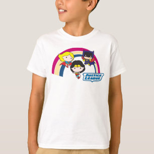 Camiseta Chibi Justice League Rainbow