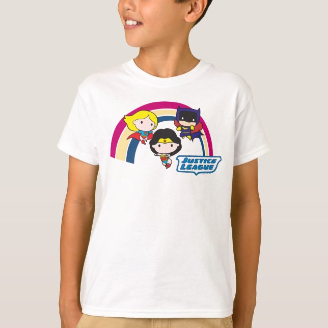 Camiseta Chibi Justice League Rainbow (Anverso)