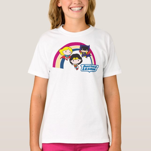 Camiseta Chibi Justice League Rainbow (Anverso)