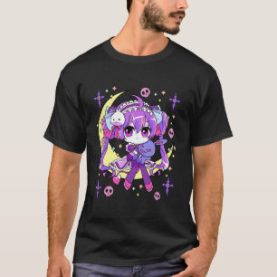 Camiseta Chibi Kawaii Anime Pastel Gótico Para