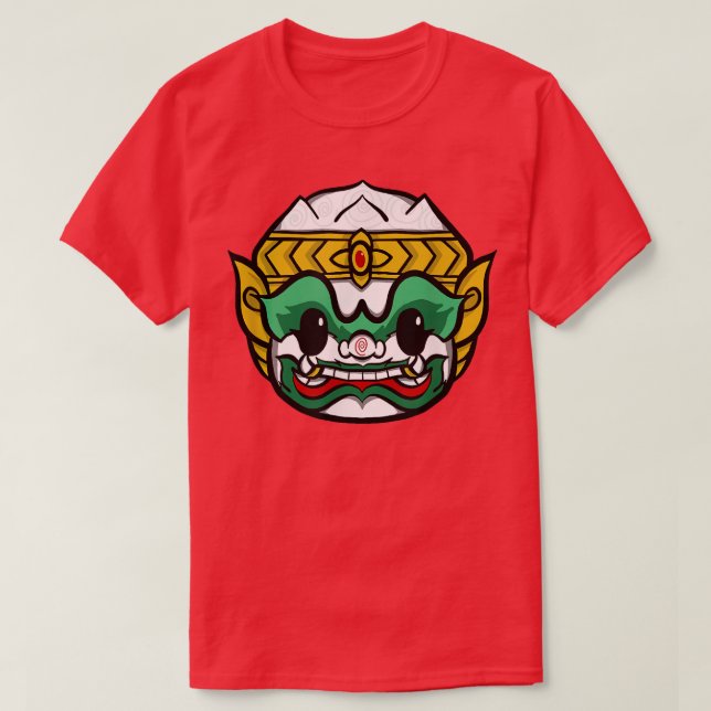 Camiseta Chibi Khmer Thai and Lao Cute Hanuman Monkey King  (Diseño del anverso)