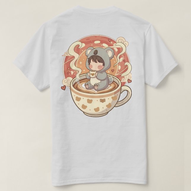 Camiseta Chibi Koala Coffee Adventure Men's Graphic T-Shirt (Reverso del diseño)