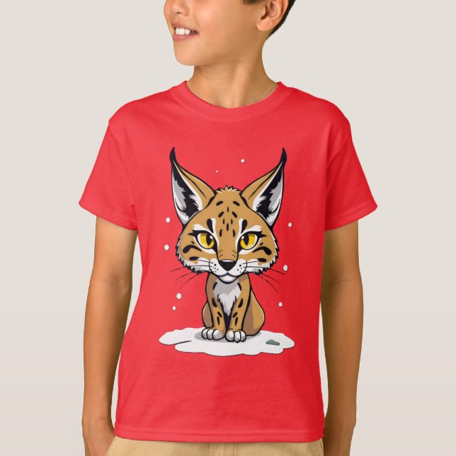 Camiseta Chibi-Luchs im Schnee (Anverso)