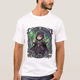 Camiseta Chibi Necromancer Dark Mage Way of the Sorcerer 
