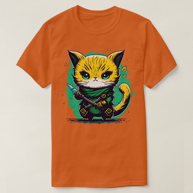 Camiseta Chibi ninja Munchkin cat (Diseño del anverso)
