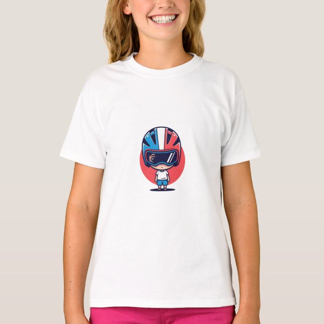 Camiseta Chibi Niños Corredores de Motocicletas Franceses (Anverso)