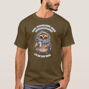 Camiseta Chibi Owl Bebe Chocolate caliente
