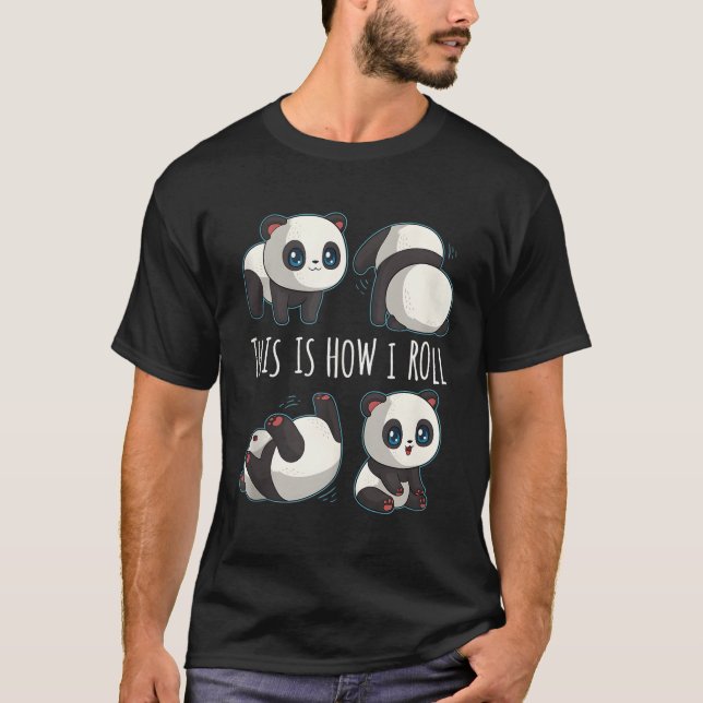 Camiseta Chibi Panda Para Oso Pequeño Panda Panda (Anverso)