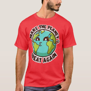 Camiseta Chibi planet ecología de humor